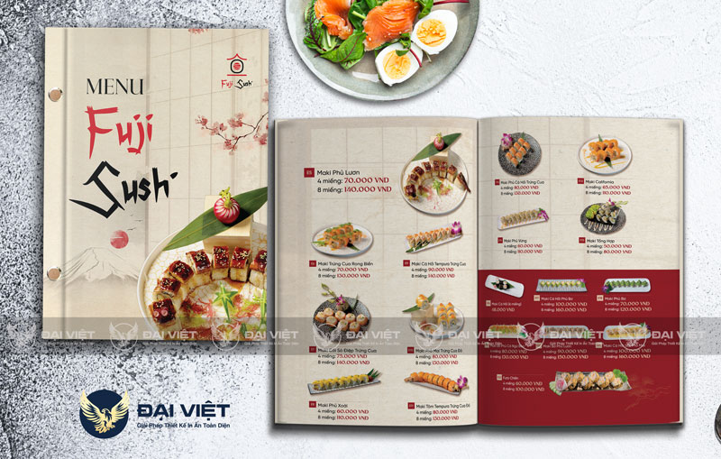 in menu Nhật