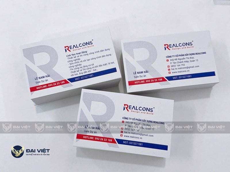 in card visit 2 mặt