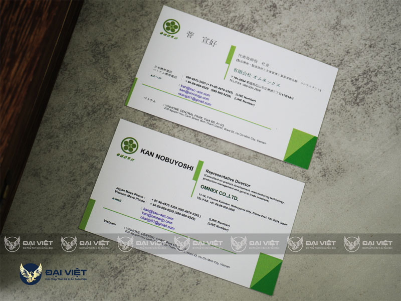 địa chỉ in card visit