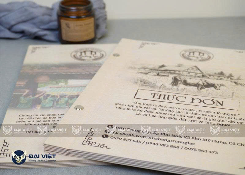 in menu nhựa nhà hàng