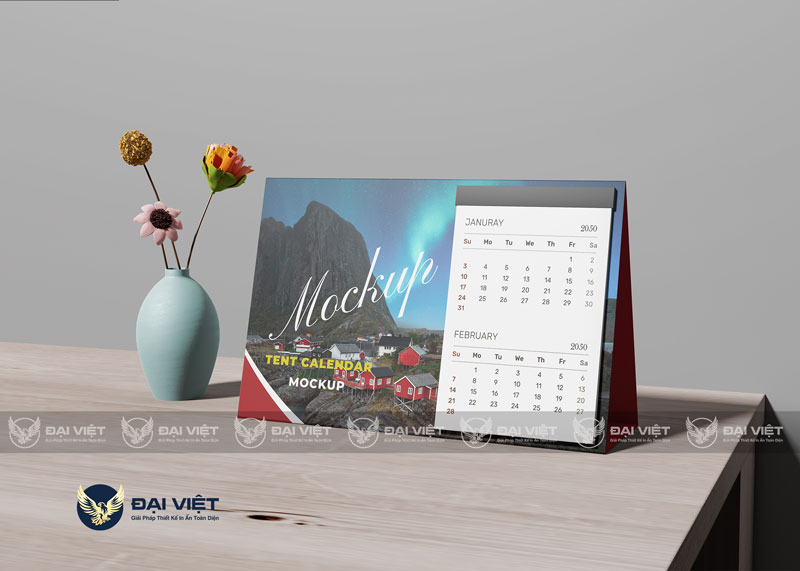 in lịch để bàn thị trường