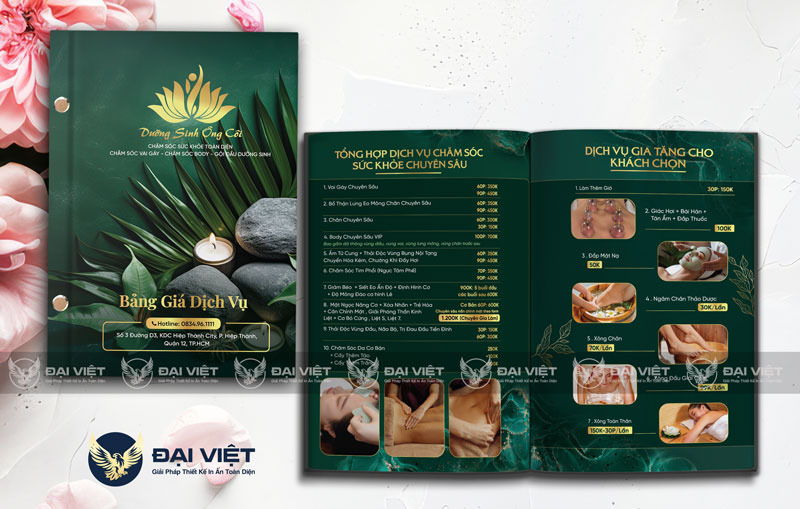 menu gội đầu dưỡng sinh