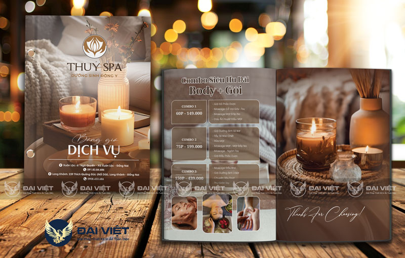 menu spa chăm sóc da