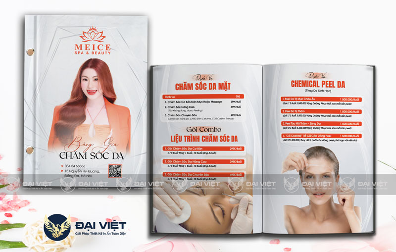 menu spa dưỡng sinh