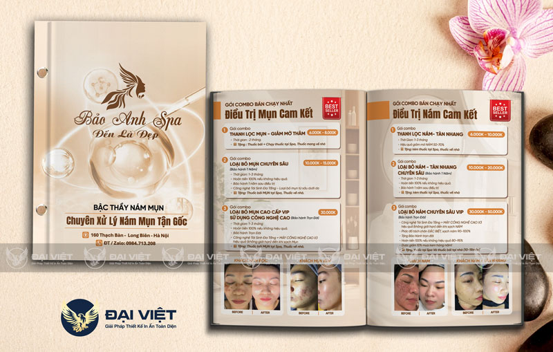 các mẫu menu spa đẹp