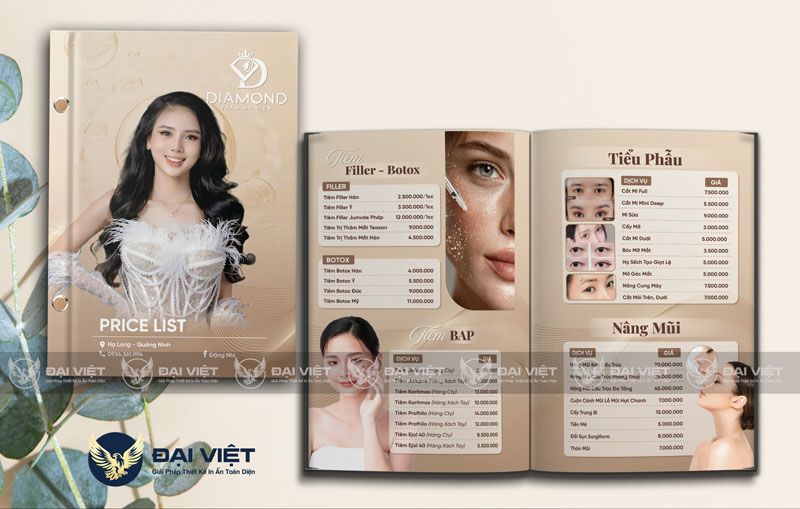 cách thiết kế 1 menu cho spa