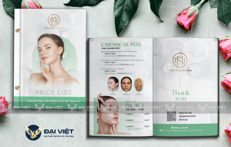 menu spa khổ ngang