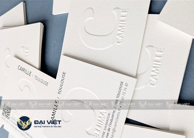 in card visit dập nổi