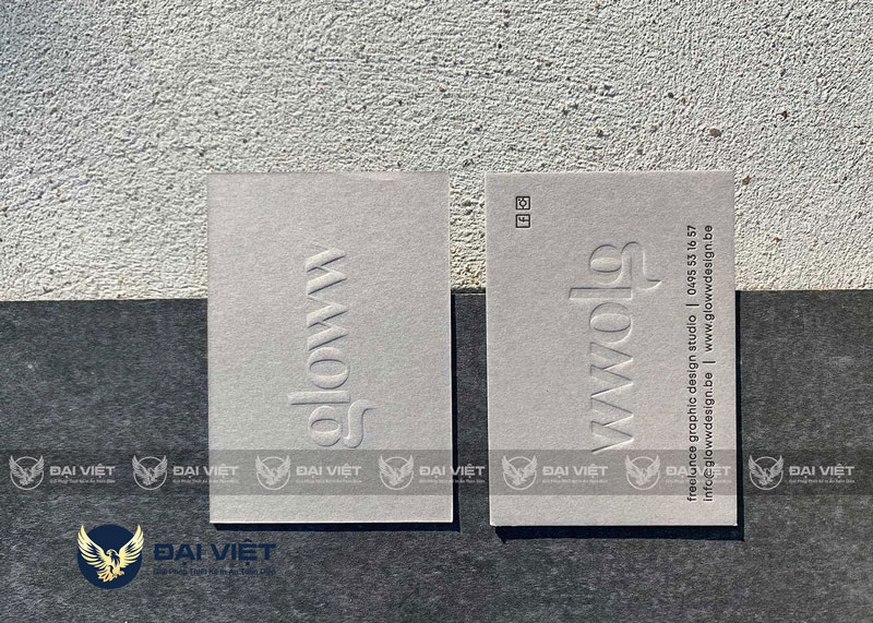 in name card chữ nổi