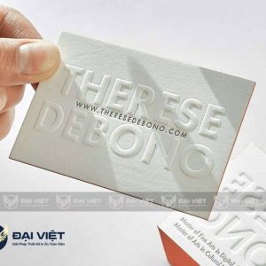 in card visit dập nổi