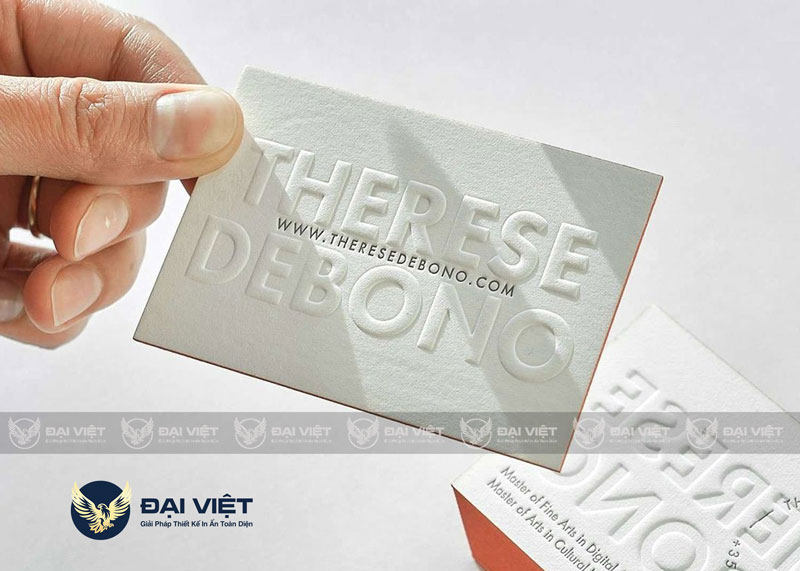 in card visit dập nổi