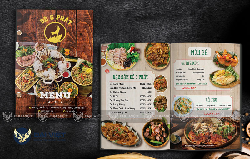 mẫu menu đơn giản đẹp