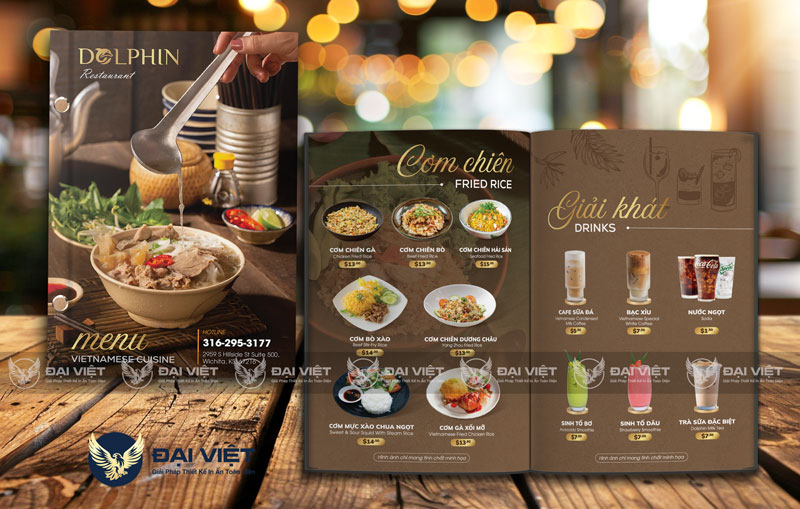 mẫu menu đơn giản đẹp